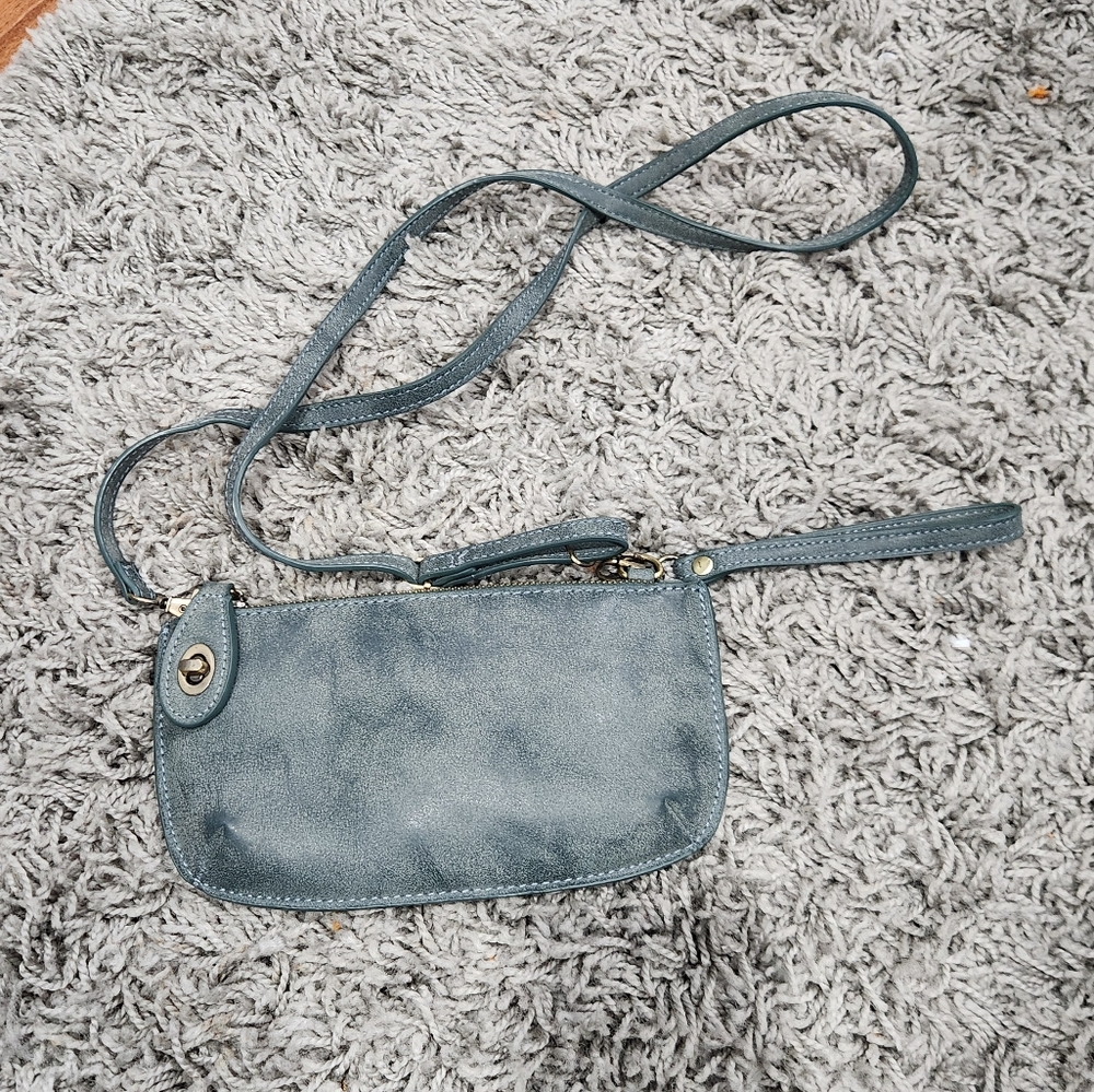 Stylish Blue Crossbody Bag/ Wristlet